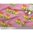 thumbnail image 2 of Soimoi Cotton Jersey Fabric Branch & Colorful Parrot Bird Print Fabric by The Yard 58 Inch Wide, 2 of 3