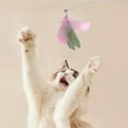 thumbnail image 4 of Interactive Cat Teaser Wand Toy with Feathers Suction Cup for Indoor Kitty Exercise Play Stimulation Training, 4 of 5