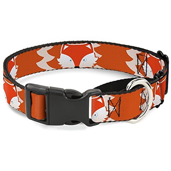 Buckle-Down Fox Face Tail Orange Natural Martingale Dog Collar