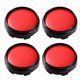 thumbnail image 1 of 66mm Diámetro 6 Clips Coche Rueda Centro Cubo Tapas con Rojo Calcomanía Negro - 4uds, 1 of 6