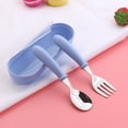 2pcs Stainless Steel Baby Tableware Set Portable Baby Spoon And Fork