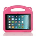 thumbnail image 2 of SaniMore for ALL-New Fire 7 2022 Lightweight Kids Case, EVA Foam Case with Holder & Foldable Panda Kickstand Shockproof Protective Case for ALL-New Fire 7 7" Boys Girls, Rose, 2 of 8