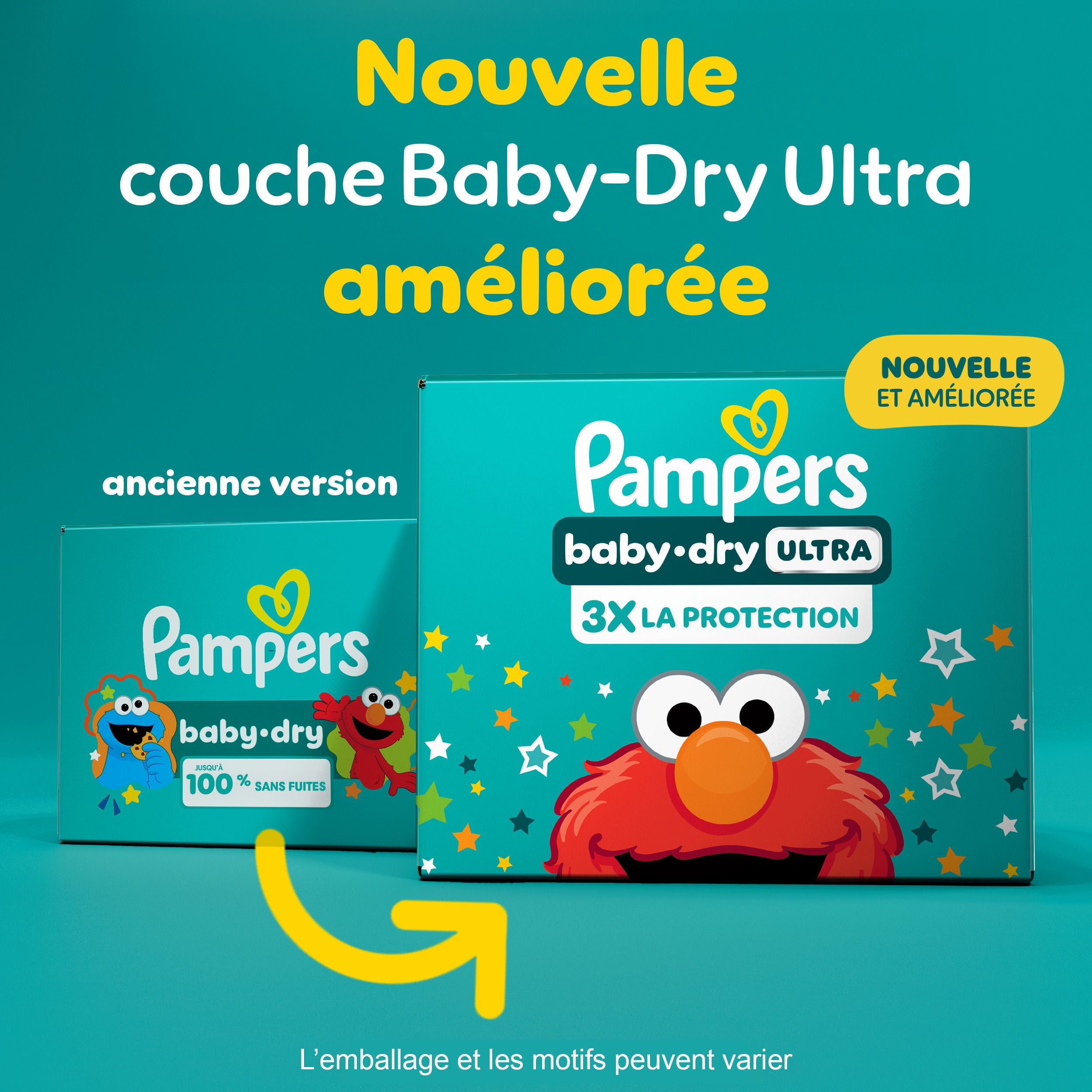 Pampers Baby Dry Ultra Diapers, Mega XL Diapers, Size 6 (23-44 lbs), 72 CT, Absorbent Disposable Diapers