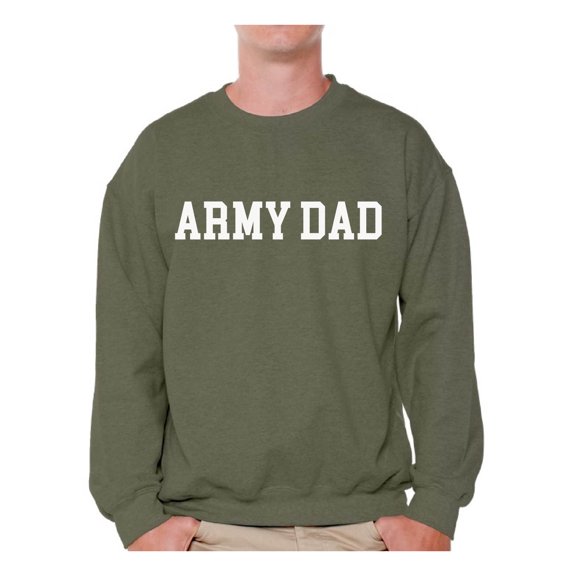 Awkward Styles Army Dad Crewneck Top USA Veteran Sweatshirts for Men