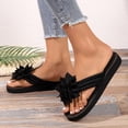 thumbnail image 5 of HTHLVMD Women's Flower Wedge Flip Flops, 3d Floral Sandals for Women 2026 Dressy Flatform Thongs Flip Flops Summer Beach Vacation Fashion Casual Flip Flops Elegant Flower Trim Slippers, Black 7, 5 of 8