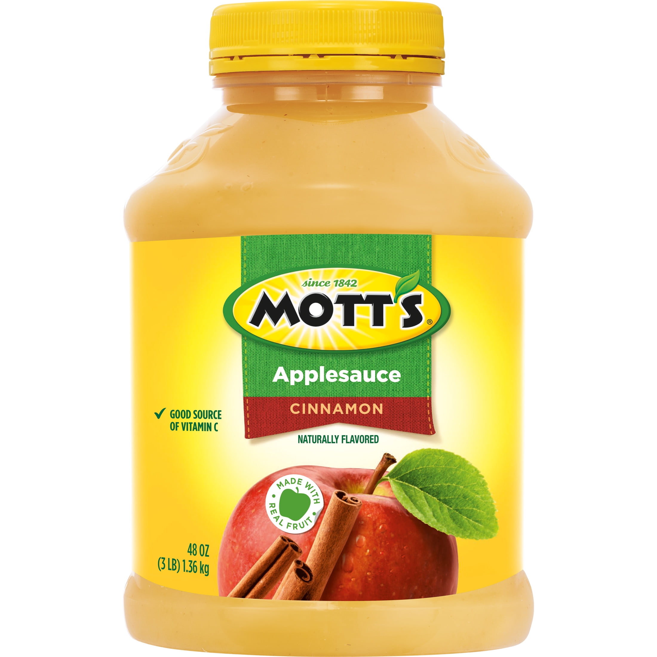 (3 pack) Mott's Cinnamon Applesauce, 48 Ounce, Jar