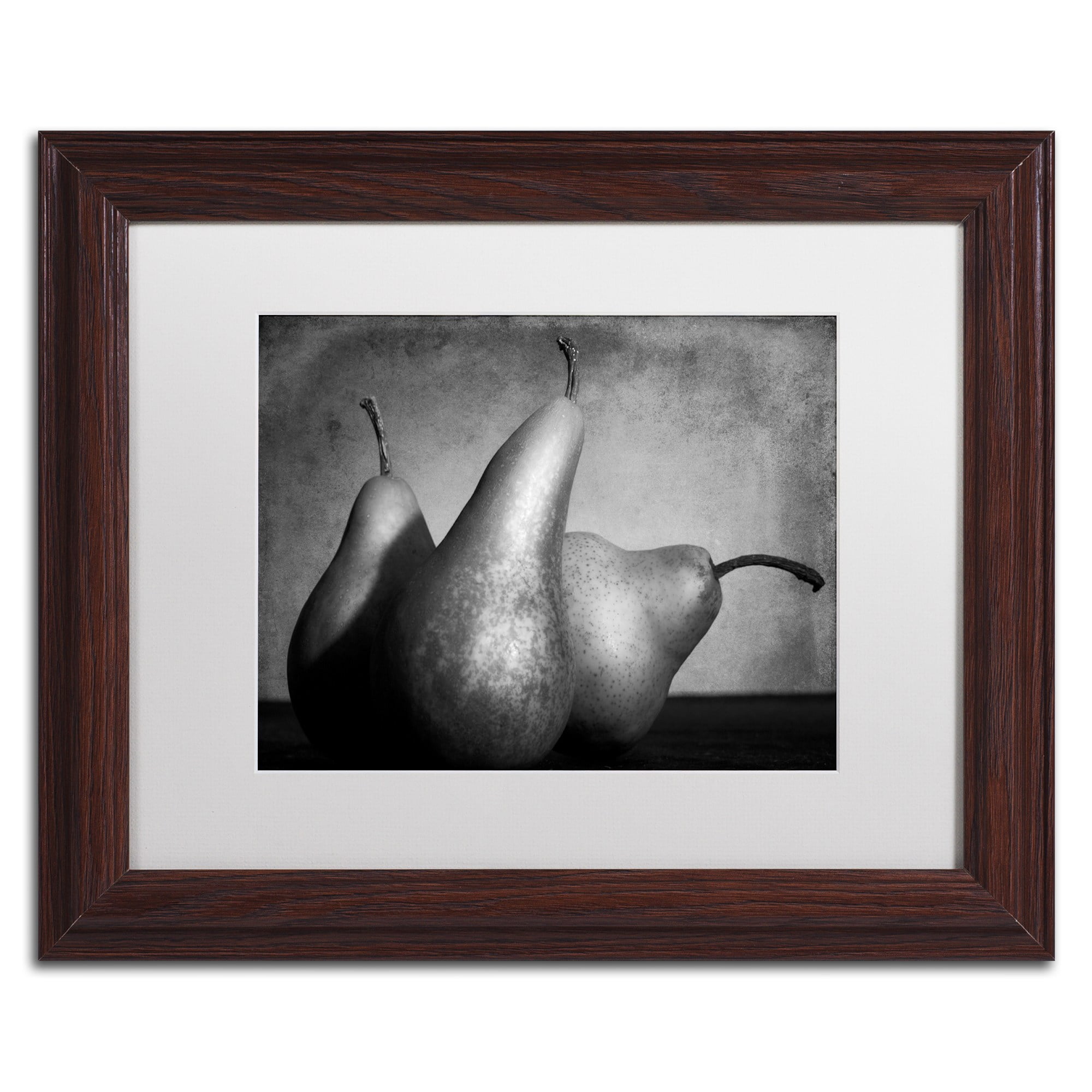 Trademark Fine Art "Cayendo" Canvas Art by Moises Levy White Matte, Wood Frame