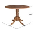 thumbnail image 5 of International Concepts 42-Inch Solid Wood Round Drop Leaf Dining Table, Pedestal Base, 5 of 6