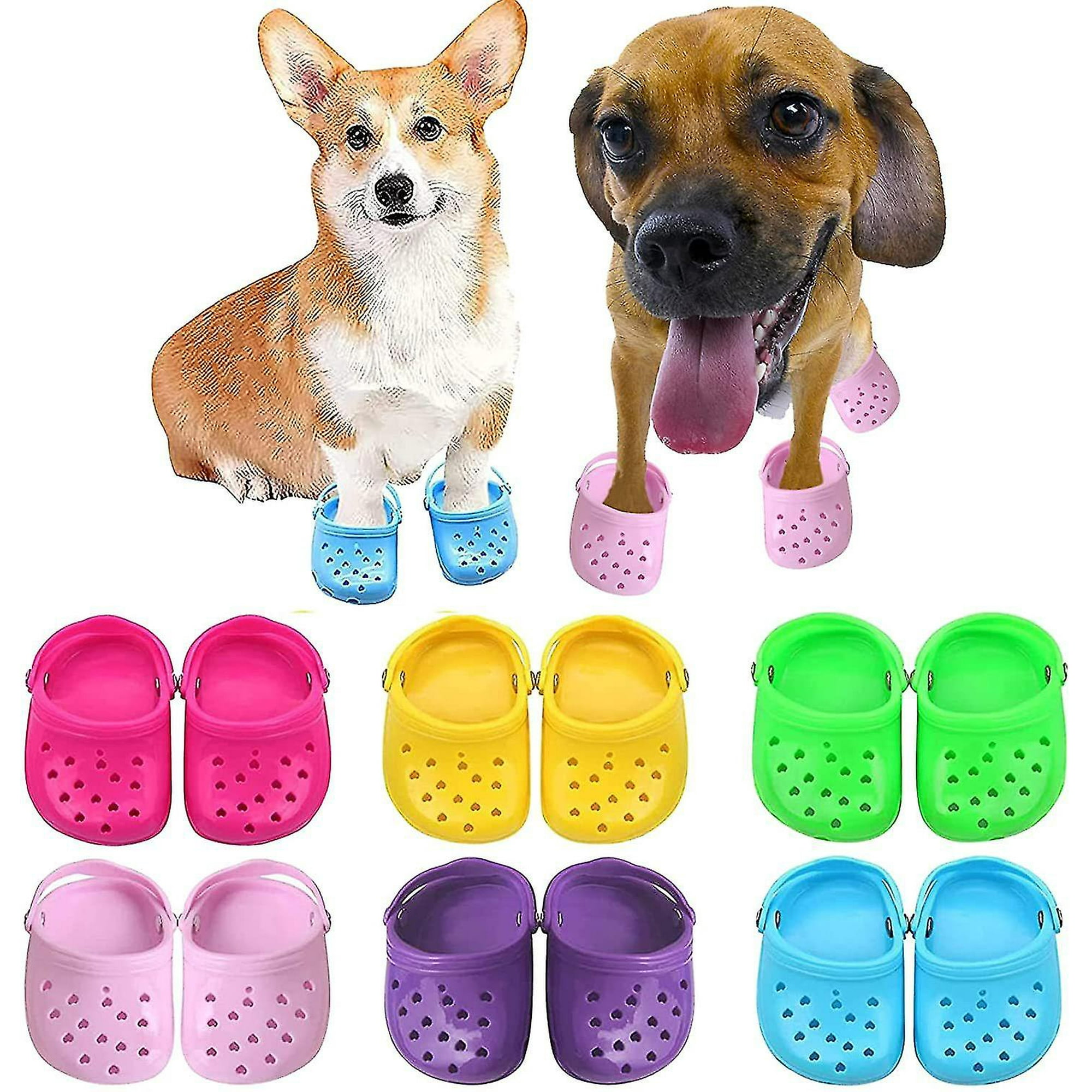Pet Dog Croc summer Puppy Shoes For Small Dogs candy Colors Sandals breathable Comfortable Dog Shoes Gift For Pet Festival Blue 2 Pairs