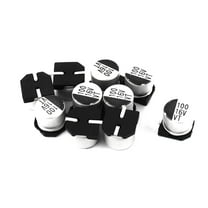 10pcs 100uF 16V SMD Aluminum Electrolytic Capacitors 6mm x 5mm