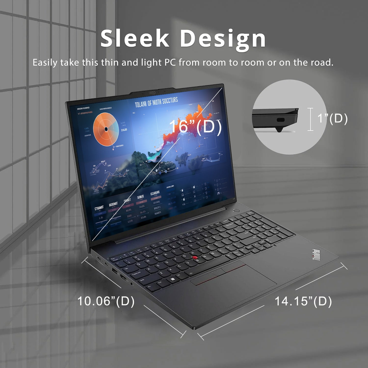 LENOVO ThinkPad E16 Gen 1 Business Laptop, 16