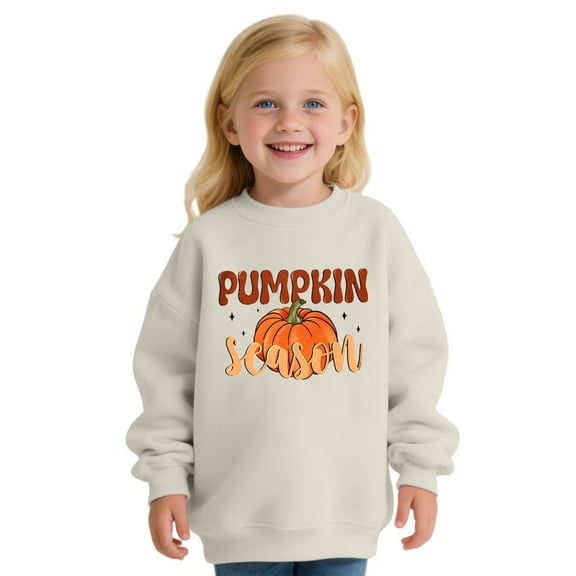 Mercatoo Toddler Baby Girl Boy Halloween Outfit Pumpkin Crewneck Sweatshirt Long Sleeve Sweater Pullover Top Fall Clothes