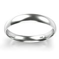 thumbnail image 4 of Sz 6.0 Solid 10K White Gold 3MM Plain Dome Comfort Fit Wedding Band Ring, 4 of 5