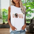 thumbnail image 2 of OAVQHLG3B Summer Tops for Women 4th of July Outfits for Women Patriotic ShirtsWomen's Fashion Round Neck Independence Day Printing Sleeveless Tops, 2 of 4