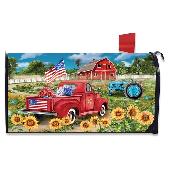 Briarwood Lane Land Of The Free Patriotic Large Oversized Mailbox Cover