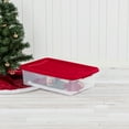 thumbnail image 5 of Sterilite 32 Qt Under Bed Latching Storage Container w/ Lid, Red (12 Pack), 5 of 5