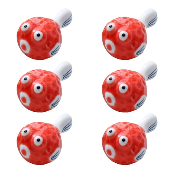 Tizuqe Set of 6 Ceramic Pufferfish Chopstick Rest Ceramic Chopstick Holder Utensil Rest