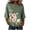 Army Green, variant on DeHolifer Women's Tops 3/4 Sleeve Floral Printed Crewneck Casual Loose Lightweight Tee T-Shirts Purple L