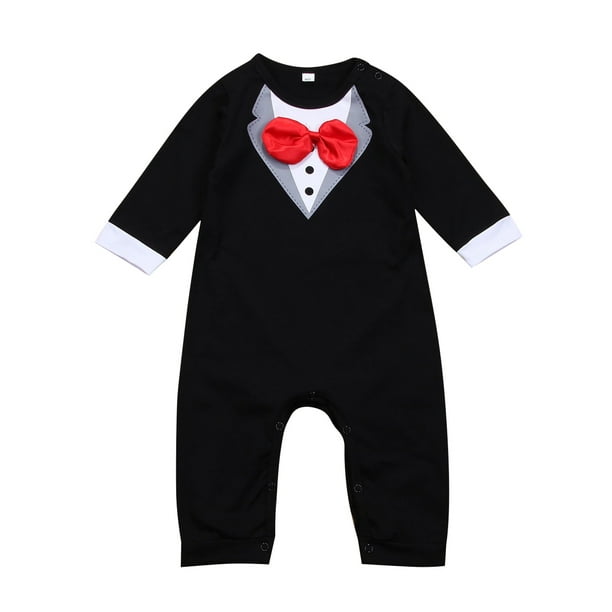 Musuos - Newborn Tuxedo One Piece Infant Baby Boys Suits Long Sleeves ...