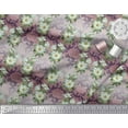 thumbnail image 2 of Soimoi Cotton Duck Fabric Leaves & Magnolia Floral Decor Fabric Printed Yard 56 Inch Wide, 2 of 3
