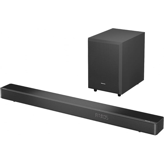 Restored Hisense AX3125H 3.1.2Ch Soundbar with Wireless Subwoofer, 440W, Dolby Atmos,Bluetooth 5.3, EzPlay, 4K HDMI Roku TV Ready, DTS:X, 2023 Model