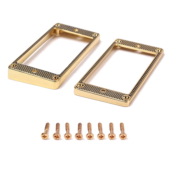 Humbucker Pickup Mounting Rings Compatible with Electric Guitars, Zinc Alloy, 2 Pcs