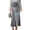 Gray, variant on Levmjia Womens Midi Skirt Elastic High Waist Flared Long Skirt Solid Color Soft Office Party Holiday Daily Wear Elegant
