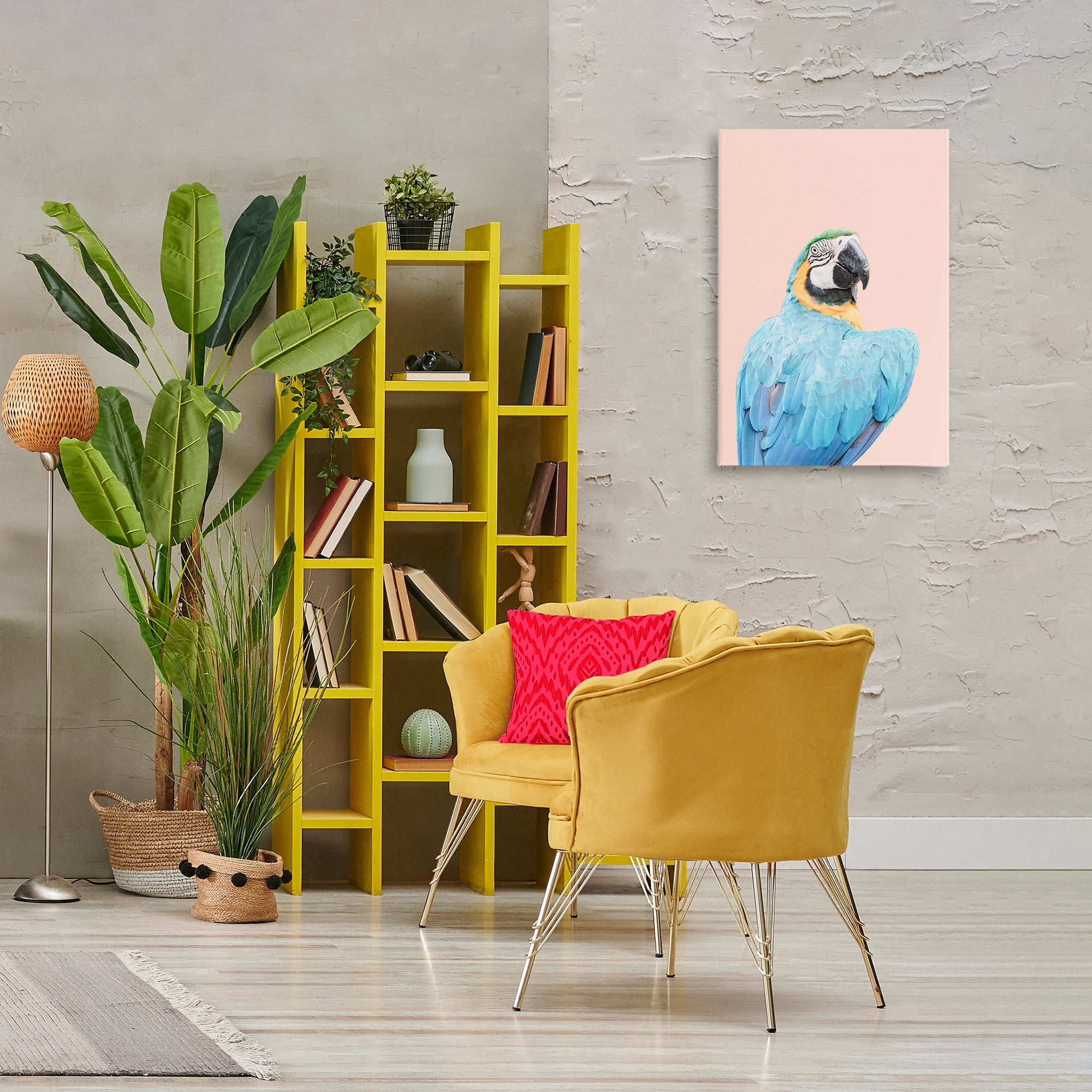 Stupell Industries Blue Ara Macaw Animals Painting Wrapped Canvas Art Print Wall Art, 20 x 30