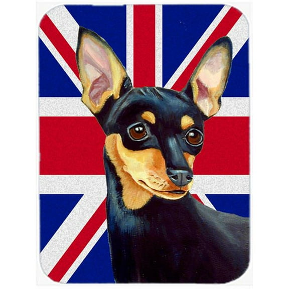 Carolines Treasures  Min Pin With English Union Jack British Flag Mouse Pad