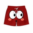 thumbnail image 3 of Pantalones cortos de bolsillo para niños con cordón elástico estampado casual traje de baño pantalones de cinco puntos, 3 of 8