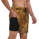 thumbnail image 2 of Balery Vintage Map Bañador para hombre, shorts de playa de secado rápido con entrepierna y forro de compresión-Medium, 2 of 6