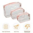 thumbnail image 2 of TNOBHG Transparent Cosmetic Travel Bags 3 Pcs/set Transparent Cosmetic Bag Set Waterproof Portable Stylish Makeup Organizer Clear Makeup Bag Set, 2 of 8