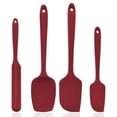 thumbnail image 1 of Silicone Spatula Set, High Heat Resistant To 600°F, Hygienic One Piece Design, Non Stick Rubber Cooking Utensil Set RED, 1 of 8