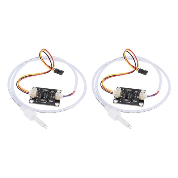 2X Analog TDS Sensor TDS Meter Water Conductivity Sensor Tester Liquid Detection Water Quality Monitoring with 4 Cables,2 x TDS signal adapter board 2 x Waterproof TDS probe 2 x Analog sensor line