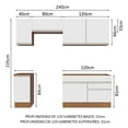 thumbnail image 3 of Cocina Integral 240cm Marrón/Blanco Glamy Madesa 07, 3 of 10