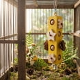 thumbnail image 4 of Wooden Parrot Shredder Toy with Pinecones for Cockatoos and Parakeets Cage Hanging Grinding Activity Accessory, Yellow, 4 of 7