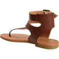 thumbnail image 4 of Journee Collection Womens Kyle Faux Leather Ankle Straps Flat Sandals, 4 of 6