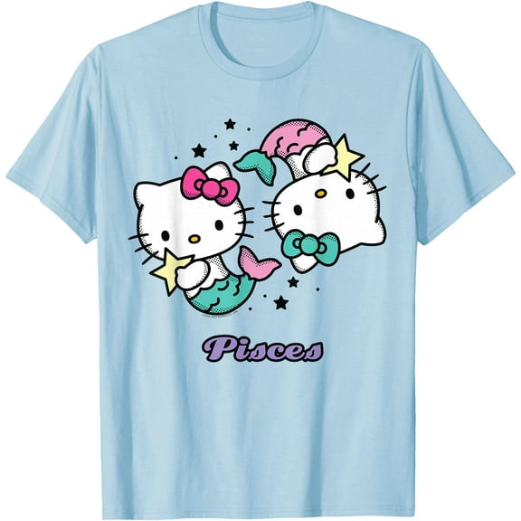 Hello Kitty Birthday Zodiac Pisces DTG Print Unisex T-Shirt