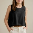 thumbnail image 2 of Zshosam Girls Tank Tops Girls Camisole Tank Tops Cotton Tagless Cami Sleeveless Spaghetti Undershirts for Gymnastics Dancewear (Black,4-5 Years), 2 of 6