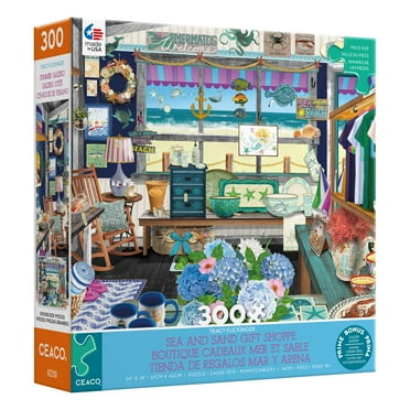 Ceaco Sea and Sand Gift Shoppe Peanuts 300 Piece Interlocking Jigsaw Puzzle