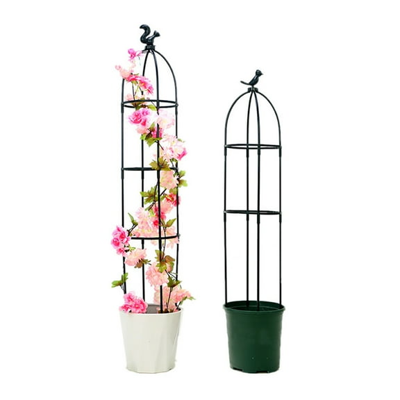 LYINGF European-Style Metal Garden Climbing Frame - Ornate Vine Support Pole with Scrollwork Design, Decorative Plant Trellis for Climbing Roses and Flowering Vines