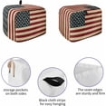 thumbnail image 3 of American Flag Toaster Cover 2 Slice, Large Kitchen Appliance Covers, Vintage Red BlueUSA Flag Toaster Oven Cover with Loop, Bread Machine Cover Polyester Dust Cover Protection, 3 of 6