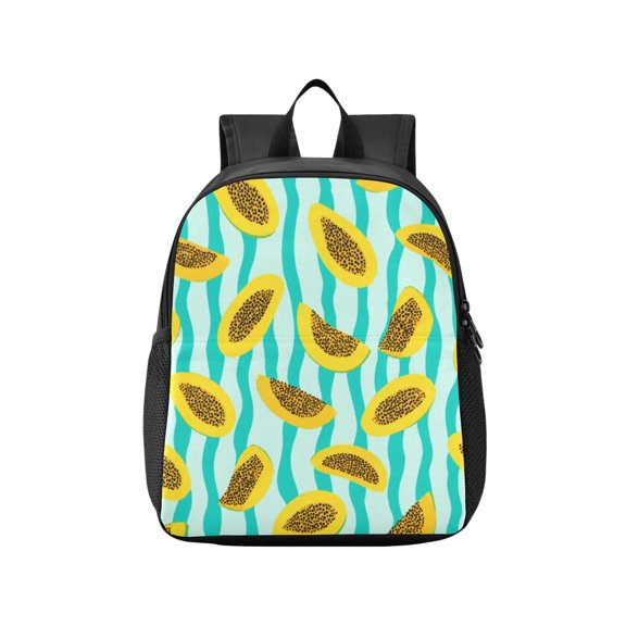 Toddler Backpack Tropical Papaya Slice Pattern Waterproof Lightweight Backpack Casual Mini Daypack for Daycare & Travel