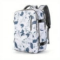 thumbnail image 5 of 1pc Creative Leaves Print Backpack, Simple Solid Color Bag, Women's Large-capacity Travel Backpack For Short-term Travel, Outdoor Mountaineering Bag, Computer Bag College Student Schoolbag, 5 of 5