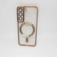 thumbnail image 2 of Funda transparente de lujo con Magphase para Samsung S22 GOLDEN, 2 of 4