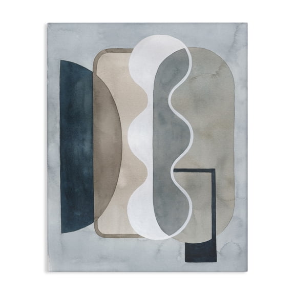 Stupell Industries Contemporary Wavy Opaque Shapes Canvas Art, 16 x 20, by Tim O'Toole