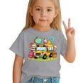 thumbnail image 4 of Little Back School Boys Graphic Tops Short Sleeve Tees Kids Soft Casual Shirt Trendy Printed Shirt Clothing Grey Size 6-7T, 4 of 6