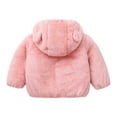 thumbnail image 4 of Godderr Toddler Baby Boys Girls Winter Fleece Coats,Thick Warm Bear Ears Hooded Cotton Coat Jacket Newborn Fleece Snowsuit Jackets Outerwear for 9M-5Y, 4 of 7