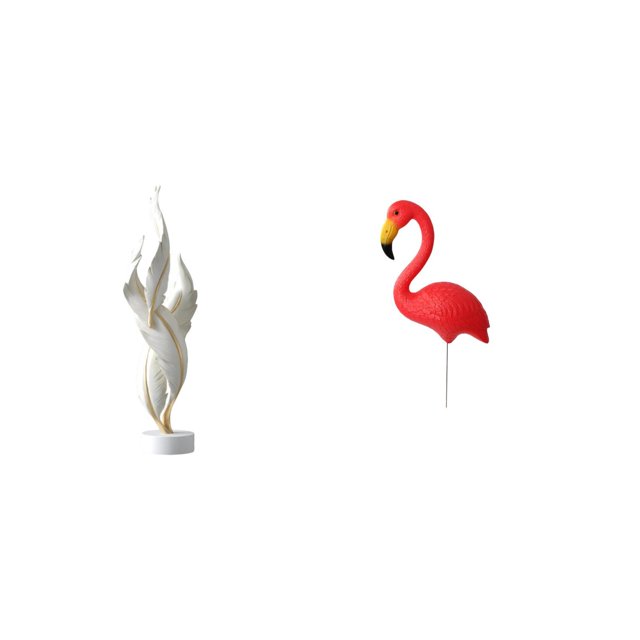 Figura decorativa,Escultura de plumas para escritorio,oficina,decoración del hogar,Estatua de estaca de jardín,Adorno de flamenco para jardín,patio,porche,Estatua de