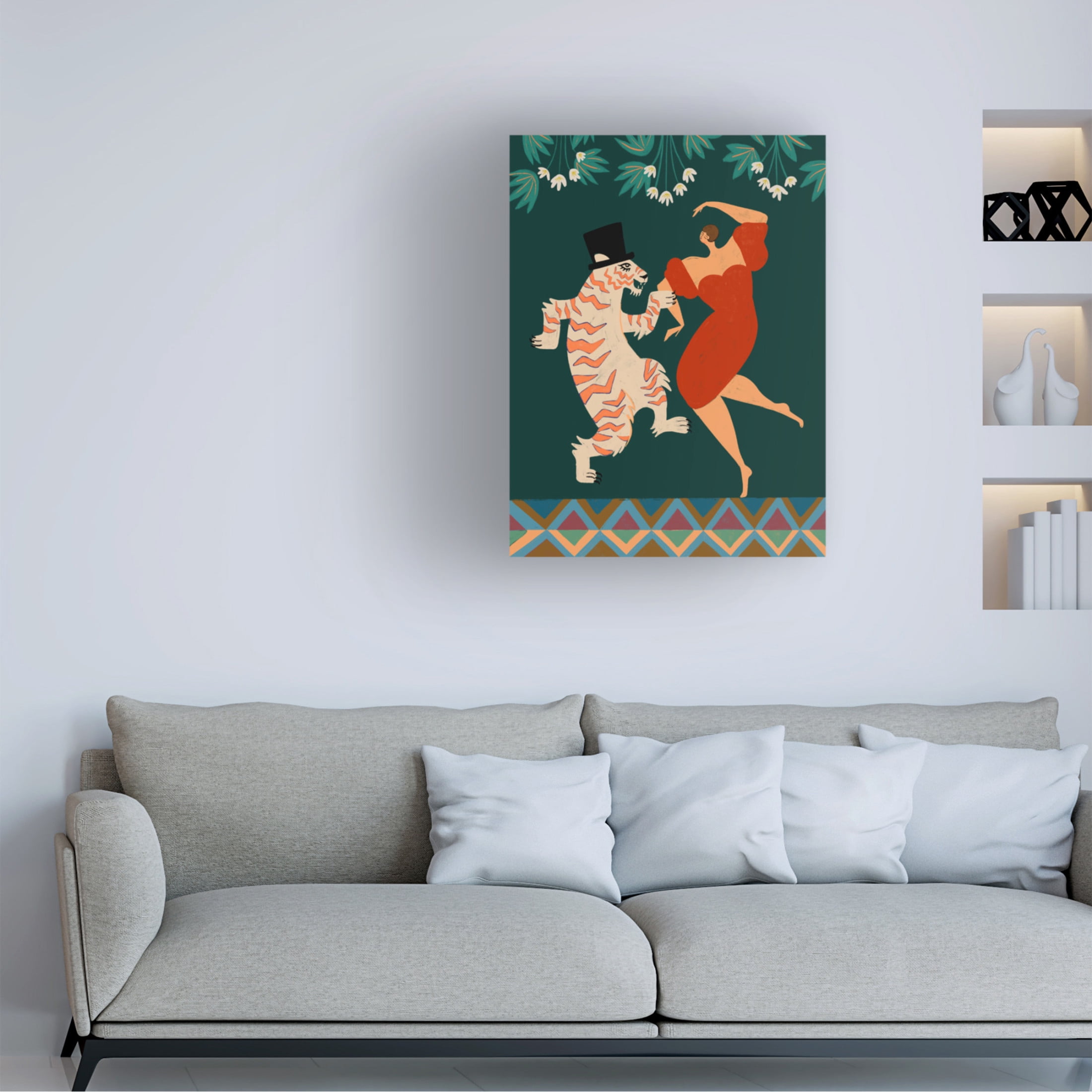 Trademark Fine Art Arty Guava A Date With a Wild Cat Canvas Wall Art
